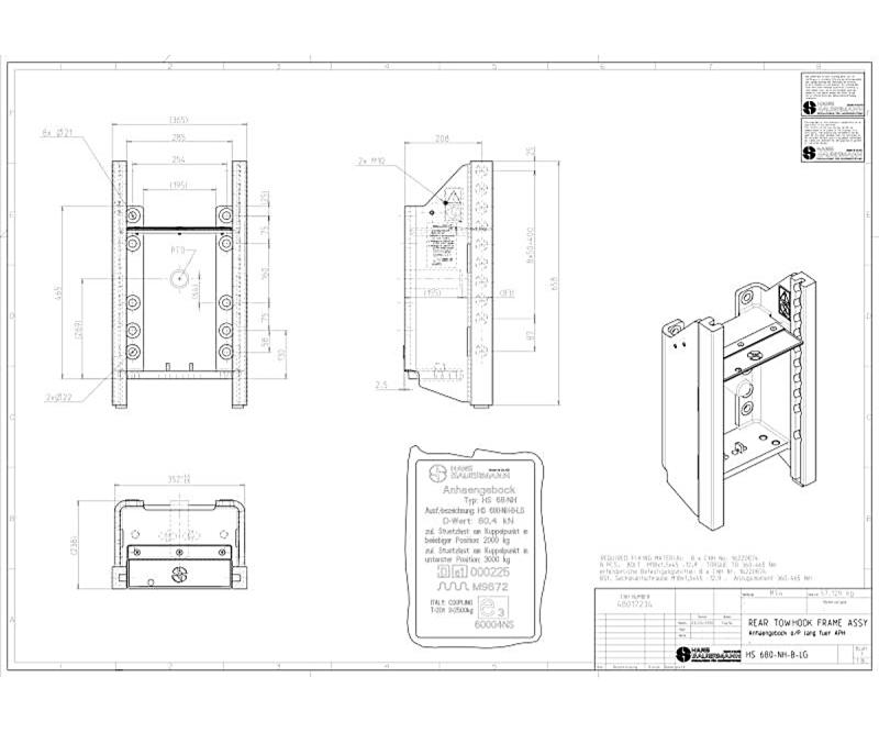 Sauermann Anhängebock HS680 NH-B-LG | 320mm
